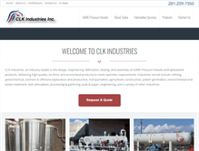 Tablet Screenshot of clk-industries.com